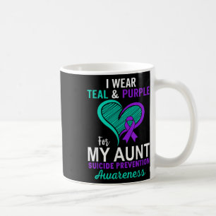 Caneca De Café Eu Visto Teal & Puro Em Memória Da Minha Tia S
