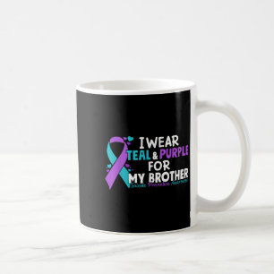 Caneca De Café Eu Visto Teal &amp; Purple Para Meu Irmão Suicídio