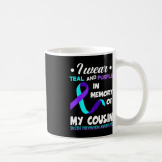 Caneca De Café Eu Visto Teal e Púrpura Prevenção Suicida Contra P