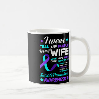 Caneca De Café Eu Visto Teal E Roxo Para A Minha Esposa.