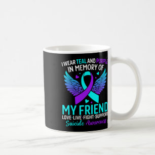 Caneca De Café Eu Visto Teal E Roxo Para Minha Amiga Preve Suicíd