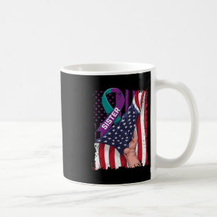 Caneca De Café Eu Visto Teal E Roxo Para Minha Irmã Saber Suicídi