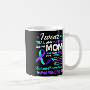 Caneca De Café Eu Visto Teal E Roxo Para Minha Mãe, Suicídio Prev