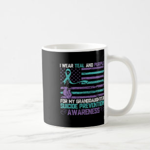 Caneca De Café Eu Visto Teal E Roxo Para Minha Neta Suicid