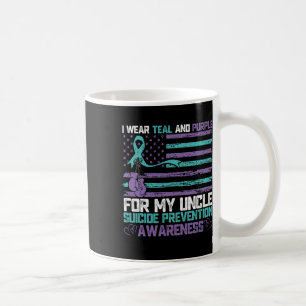 Caneca De Café Eu Visto Teal E Roxo Pelo Meu Tio Suicídio Awaren