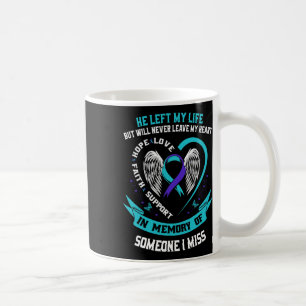 Caneca De Café Eu Visto Teal E Roxo Por Alguém Que Sinto Falta De