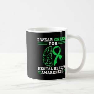 Caneca De Café Eu Visto Verde Para A Sensibilização Mental Para A