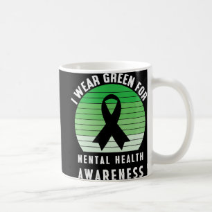 Caneca De Café Eu Visto Verde Para A Sensibilização Mental Para A