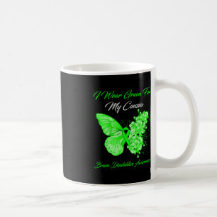 Caneca De Café Eu Visto Verde Para O Meu Primo Deficiência Cerebr