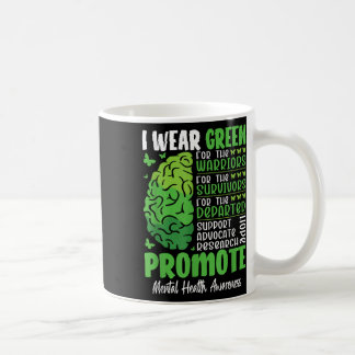 Caneca De Café Eu Visto Verde Promover a Consciência Mental
