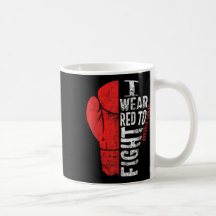 Caneca De Café Eu Visto Vermelho Para Combater Doenças Cardíacas 