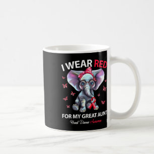 Caneca De Café Eu Visto Vermelho Para Minha Tia Excelente Doença