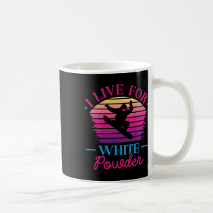 Caneca De Café Eu vivo para o Snowboard Retro dos anos 80 e 90