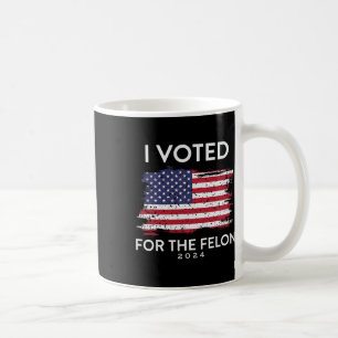 Caneca De Café Eu Votei No Criminoso Trump Bandeira Dos EUA