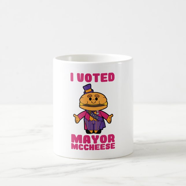 Caneca De Café Eu Votei no Prefeito Mccheese (Centro)