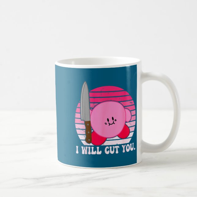 Caneca De Café Eu Vou Cortar Você Citação Engraçada  (Direita)