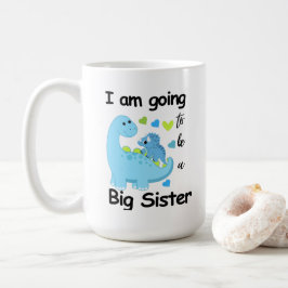 Caneca De Café Eu vou ser um dinossauro irmã mais velha