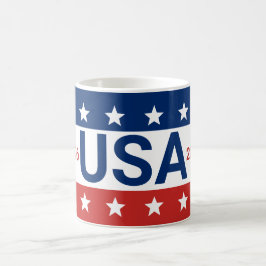 Caneca De Café EUA 1776 2026 250º Aniversário Vermelho Branco Azu