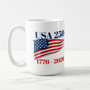 Caneca De Café EUA 250 Anos de Independência 1776 2026