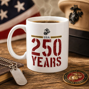 Caneca De Café EUA 250 Anos Fuzileiros Navais Águia
