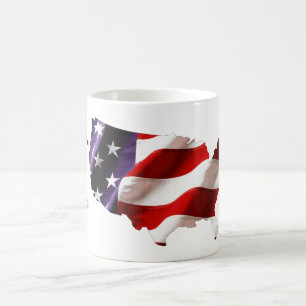 Caneca De Café EUA - Bandeira Americana Dentro dos EUA