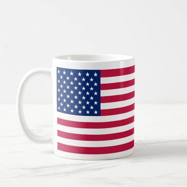Caneca De Café EUA Bandeira Nacional Patriótica América Tea Coffe (Esquerda)