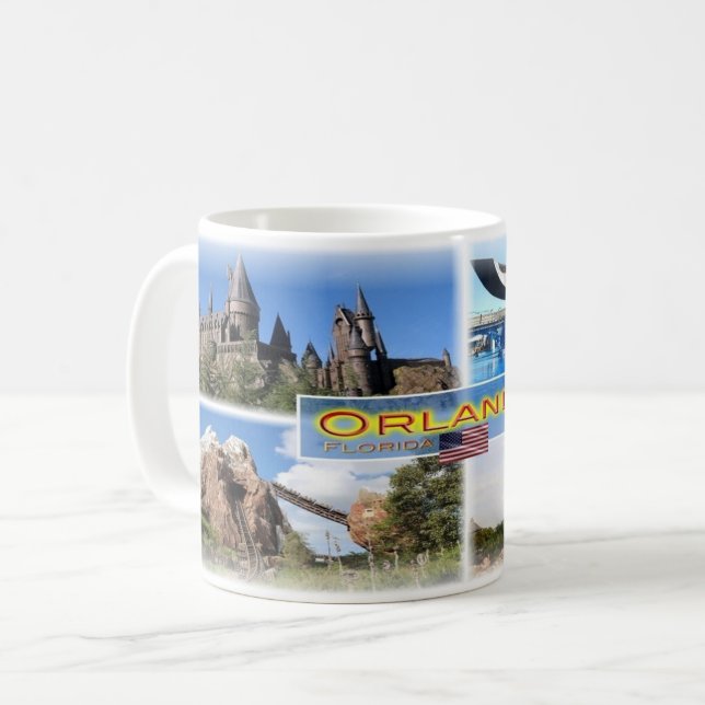 Caneca De Café EUA - Florida - Orlando - (Frente Esquerda)