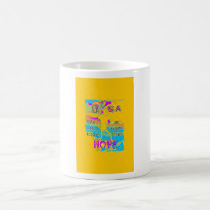Caneca De Café EUA Hillary Esperança Mais Forte Juntos