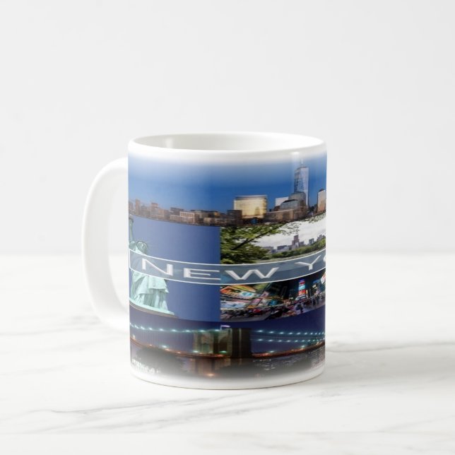 Caneca De Café EUA - Nova Iorque - (Frente Esquerda)