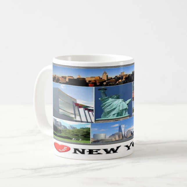 Caneca De Café EUA - Nova Iorque - (Frente Esquerda)