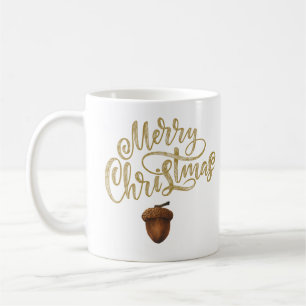Caneca De Café Eucalyptus Acorns Christmas