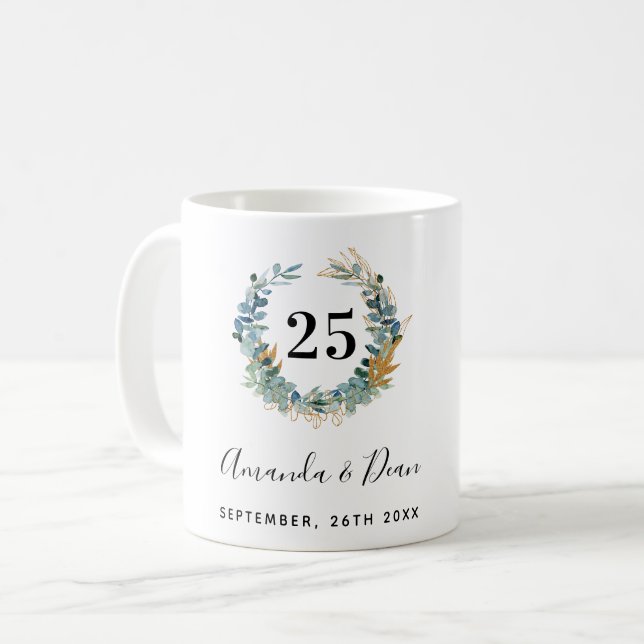 Caneca De Café eucalyptus wreath do 25 (Frente Esquerda)