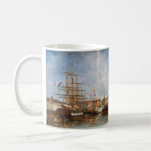 Caneca De Café Eugene Boudin - Festival no Porto de Honfleur