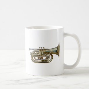 Caneca De Café Euphonium de latão de ouro