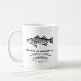 Caneca De Café European Sea Bass Branzino Vintage
