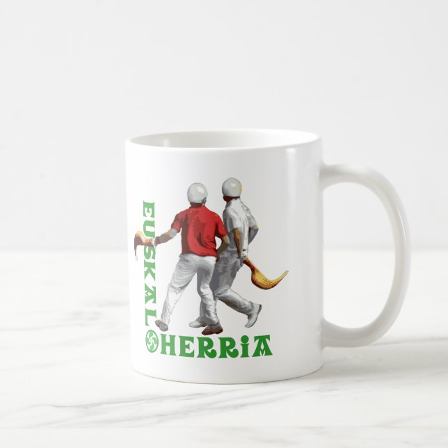 Caneca De Café Euskal Herria: Jai Basque alai do esporte (Direita)