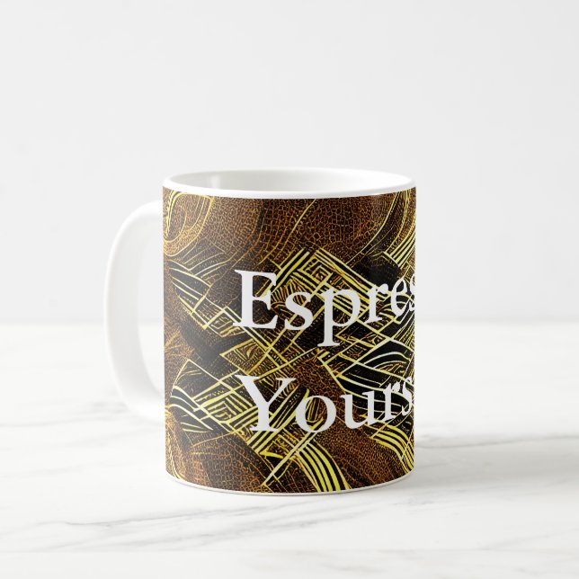 Caneca De Café Eva 6 Abstract Design Classic Mug (Frente Esquerda)