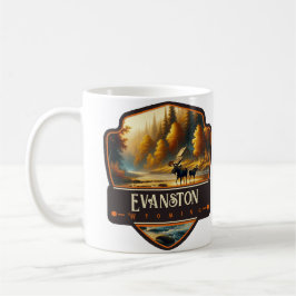 Caneca De Café Evanston, Wyoming | Antigo