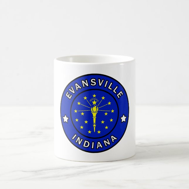 Caneca De Café Evansville Indiana (Centro)