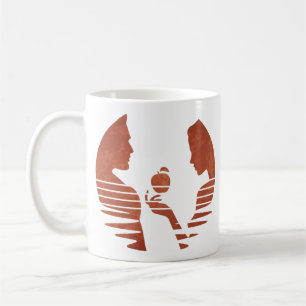 Caneca De Café Eve Mão Uma Maçã Para Adão, Grunge Versão 3/3