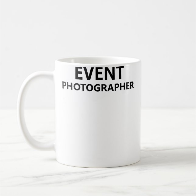 Caneca De Café Event Photographer Official Staff Job Employee Pho (Esquerda)