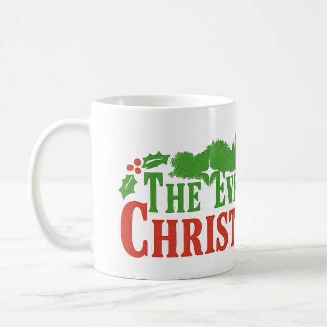 Caneca De Café Evergreen Christmas Tree Title (Esquerda)