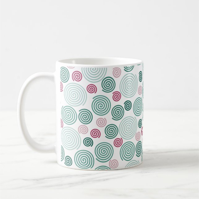 Caneca De Café Evergreen Swirl (Pattern) (Esquerda)