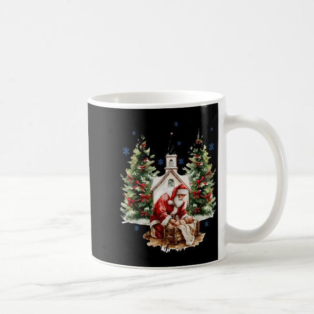 Caneca De Café Every Knee Shall Bow Religious Christian Santa Chr (Direita)