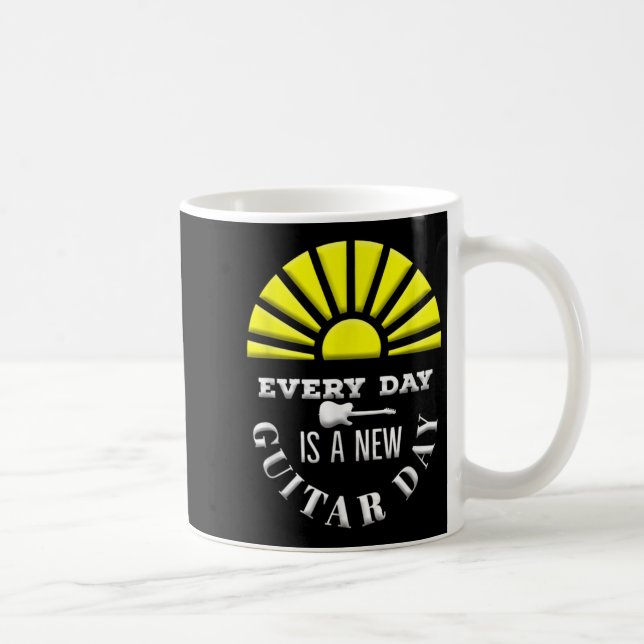 Caneca De Café Everyday Is A New Guitar Day Funny Quote Guitarist (Direita)