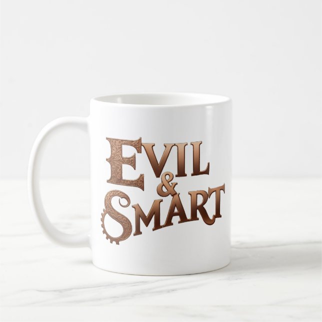 Caneca De Café Evil&Smart, nur Schrift, text only (Esquerda)