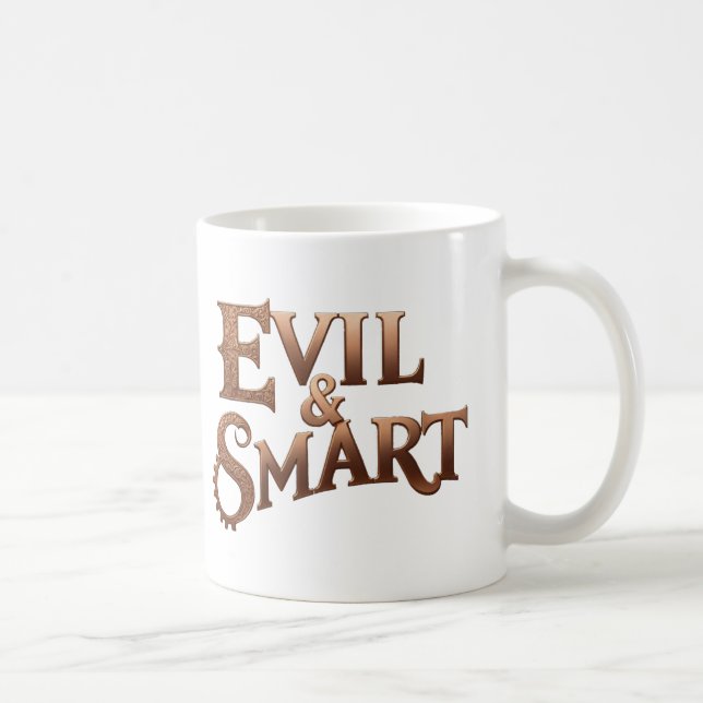 Caneca De Café Evil&Smart, nur Schrift, text only (Direita)