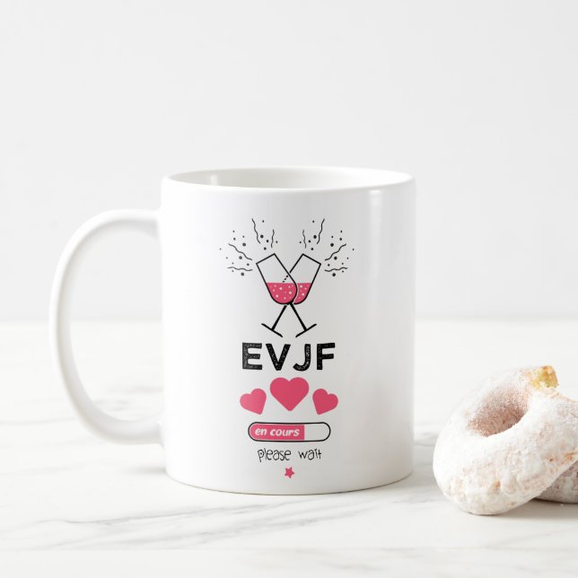 Caneca De Café EVJF en cours please wait (Com Donut)