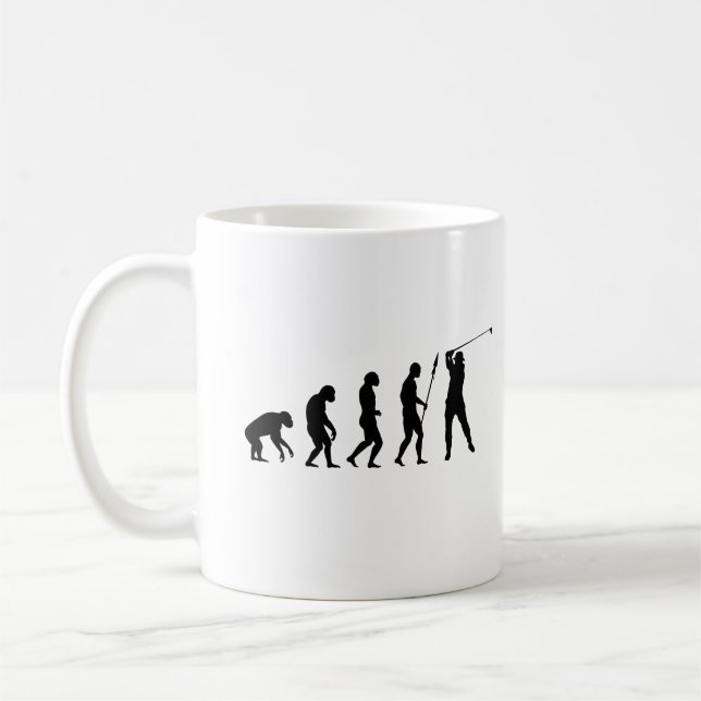 Caneca De Café evolução do golfe swing (Esquerda)