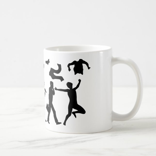 Caneca De Café Evolução Do Homem Libertado (Homem Naturista) (Direita)